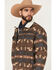 Image #2 - Wrangler Men's Southwestern Print Sherpa Lined Trucker Jacket, Brown, hi-res
