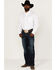 Image #2 - RANK 45® Men's Basic Twill Long Sleeve Button-Down Western Shirt - Tall, White, hi-res