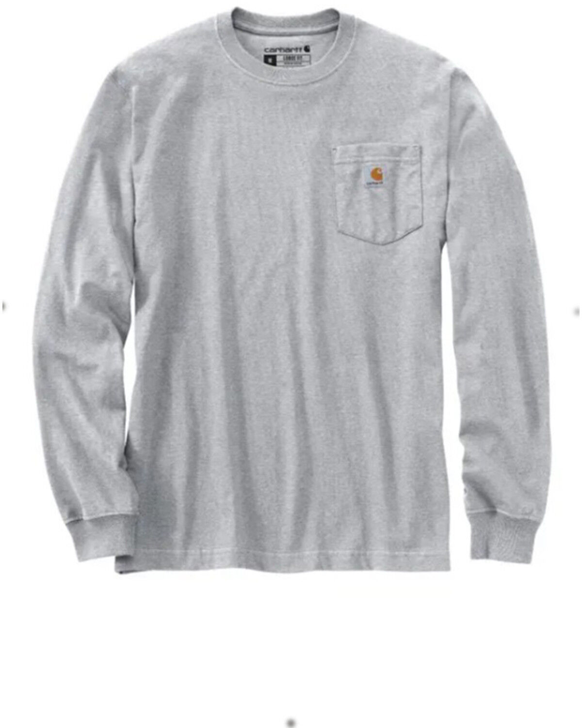Image #2 - Carhartt Men's Loose Fit Heavyweight Long Sleeve Graphic T-Shirt, Heather Grey, hi-res