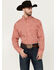 Image #1 - Wrangler Men's Classic Plaid Print Long Sleeve Button-Down Western Shirt, Red, hi-res