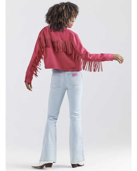 Image #7 - Wrangler® X Barbie™ Women's Fringe Wrancher Jacket , Pink, hi-res