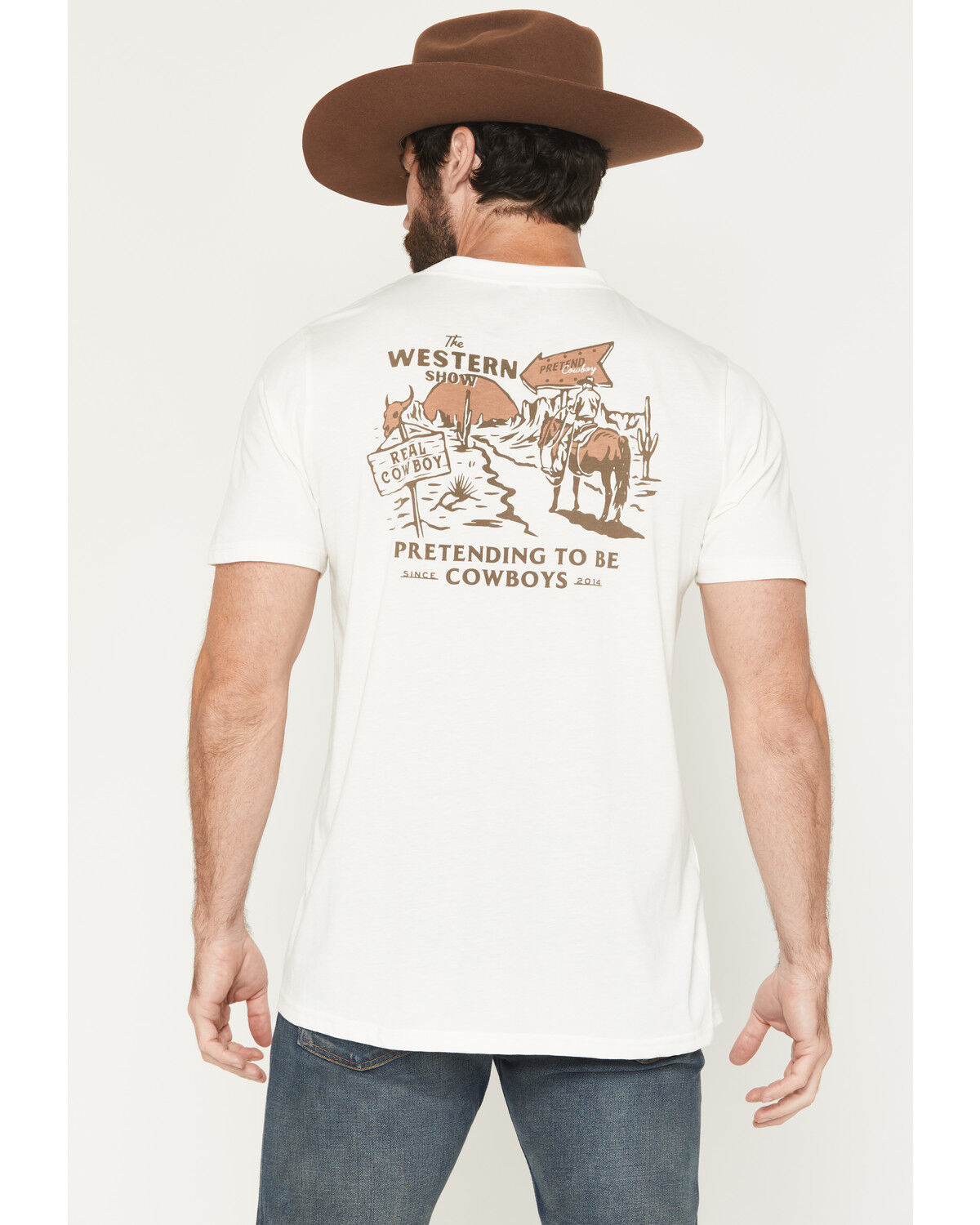 Image #1 - Sendero Provisions Men's Western Show Short Sleeve Graphic T-Shirt, White, hi-res