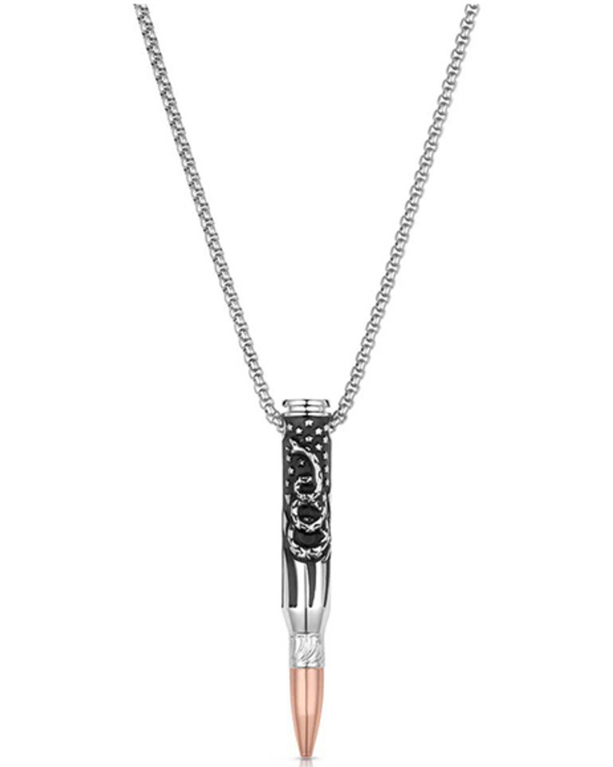 Image #1 - Montana Silversmiths Men's Bullet Necklace, Silver, hi-res