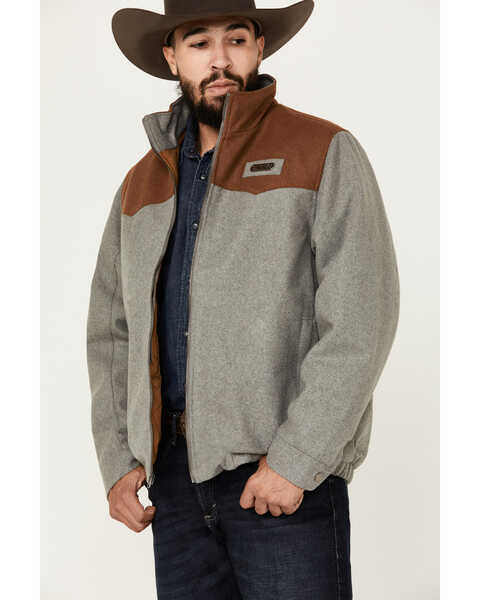 Image #2 - Cinch Men's Wool Insulated Concealed Carry Jacket, Grey, hi-res