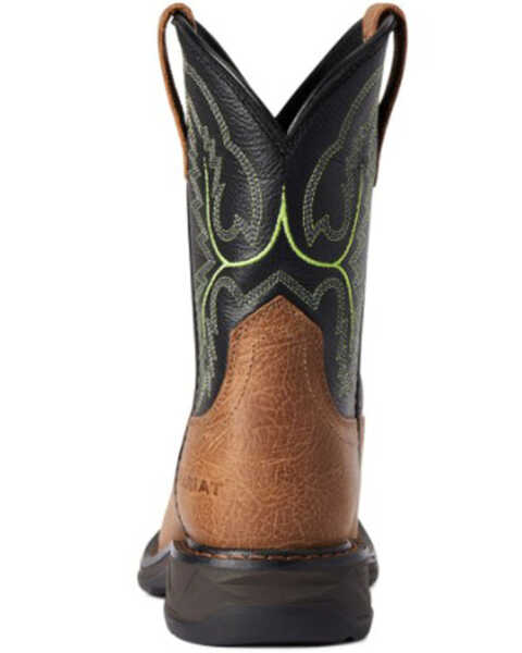 Ariat Boys' Workhog XT Western Boots - Broad Square Toe, Brown, hi-res