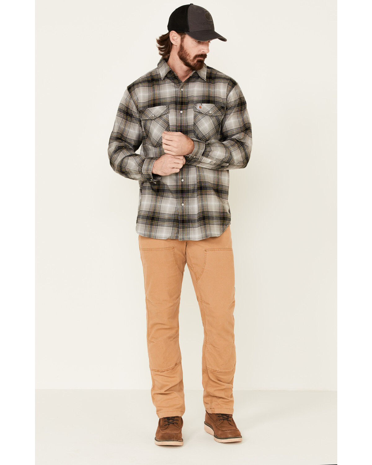 plaid carhartt hat