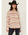 Image #2 - Evergreen Women's Plaid Print Long Sleeve Button-Down Flannel Shirt, Pink, hi-res