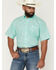 Image #1 - Cinch Men's Geo Print Short Sleeve Button-Down Western Shirt, Turquoise, hi-res