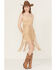 Image #2 - Idyllwind Women's Ramsey Concho Trim Faux Suede Mini Dress, Khaki, hi-res