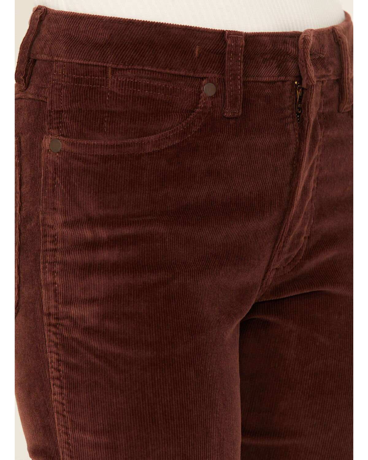 Image #2 - Wrangler Retro Women's Corduroy High Rise Stretch Trouser Jeans, Brown, hi-res