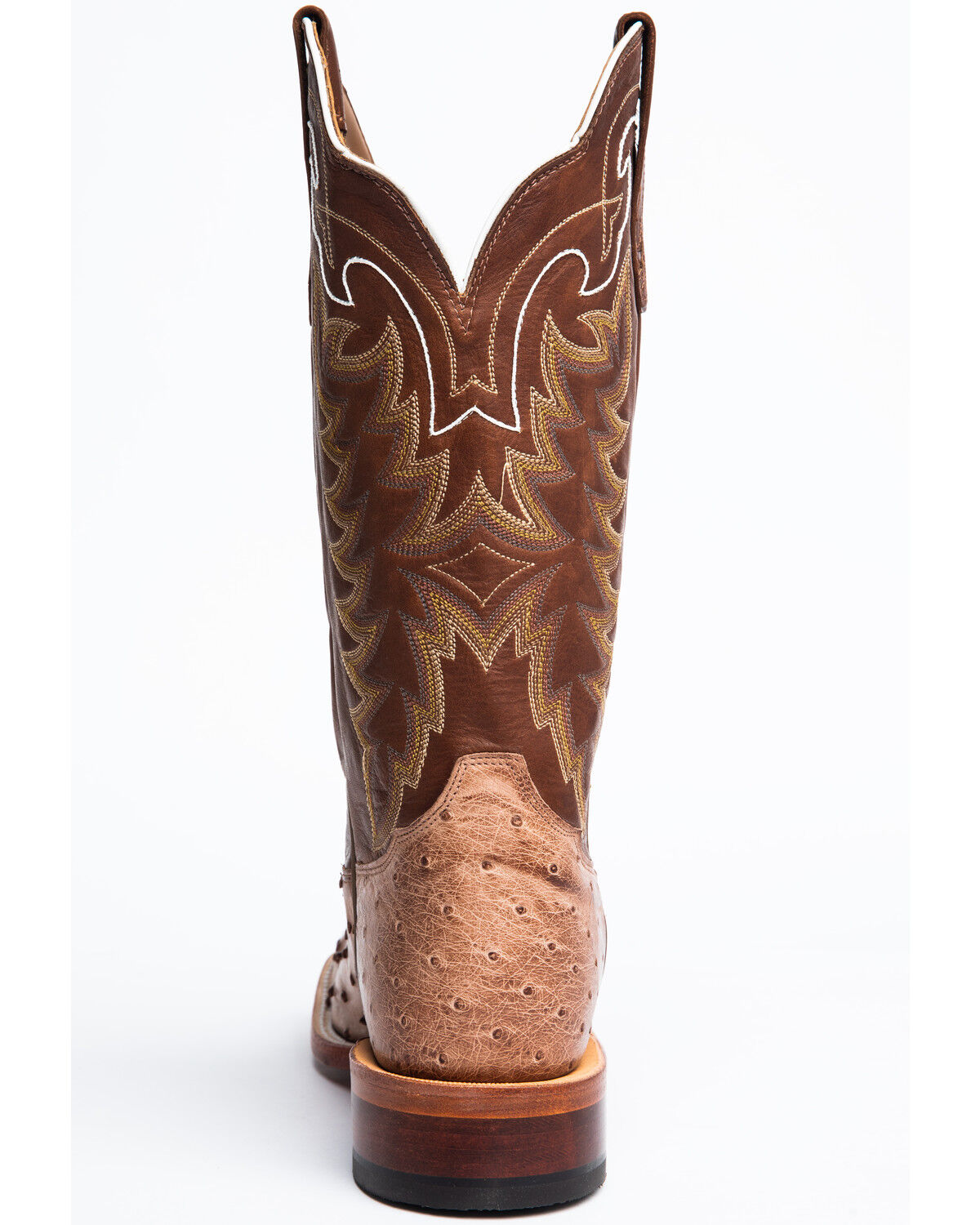 Image #10 - Tony Lama Men's San Saba Vintage Full Quill Ostrich Western Boots - Broad Square Toe, Chocolate, hi-res