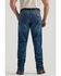 Image #3 - Wrangler Retro Men's 77MWZ Lindel Dark Wash Slim Bootcut Stretch Denim Jeans - Tall, Dark Medium Wash, hi-res