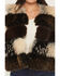 Image #3 - Azalea Wang Women's Faux Fur Striped Vest, Brown, hi-res