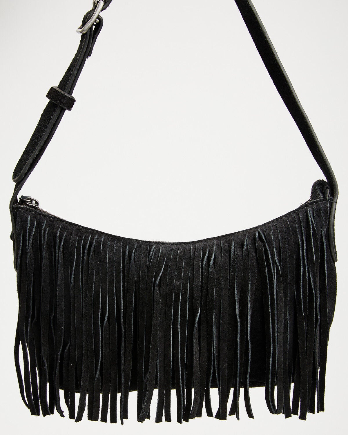 Image #2 - Shyanne Women's Maren Suede Fringe Shoulder Bag, Black, hi-res