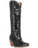 Image #1 - Dingo Women's Sequin Dance Hall Queen Tall Western Boots - Snip Toe , Black, hi-res