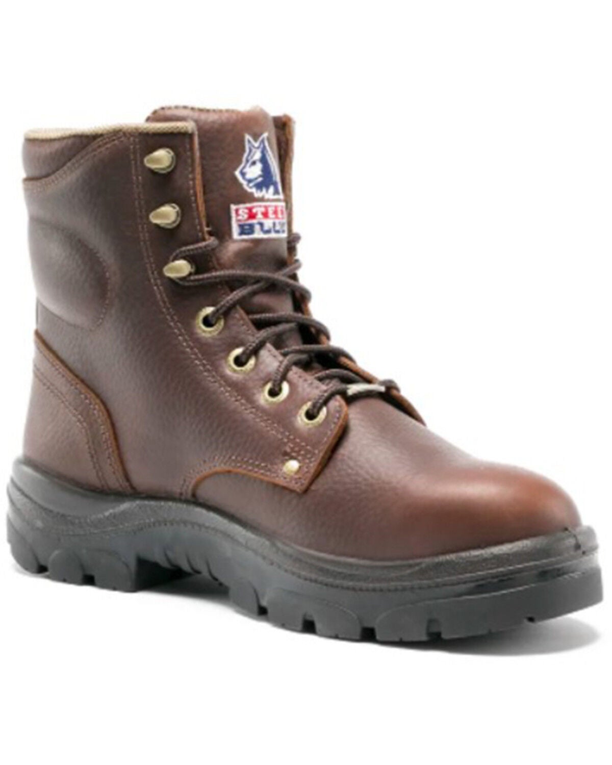 Steel Blue Men's Argyle 6" Lace-Up Work Boots - Soft Toe, Brown, hi-res
