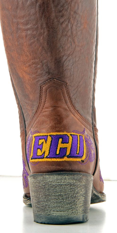 Gameday East Carolina State University Cowgirl Boots - Pointed Toe, Brass, hi-res