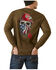 Image #1 - Ariat Men's FR Born For This Long Sleeve Graphic Work T-Shirt, Brown, hi-res
