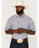 Resistol Men's Starke Small Plaid Short Sleeve Button Down Western Shirt  , White, hi-res