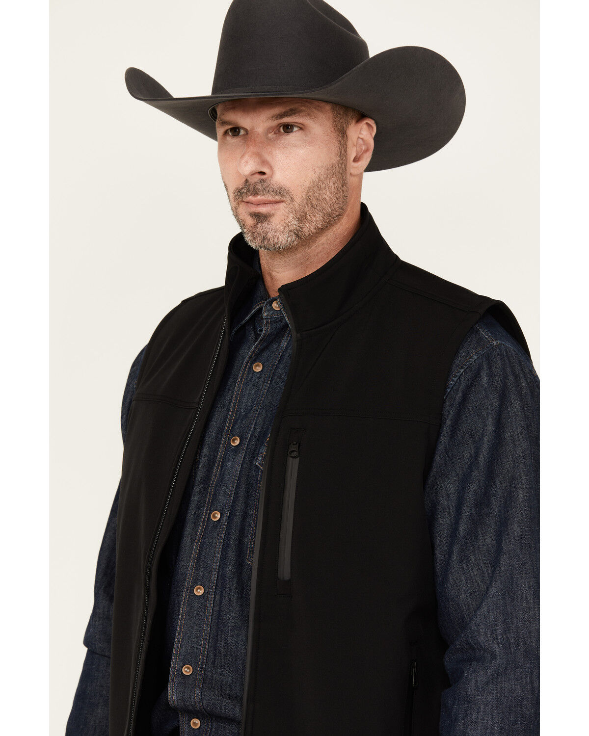 Image #2 - Cody James Men's Estacado Concealed Carry Softshell Vest - Big, Black, hi-res