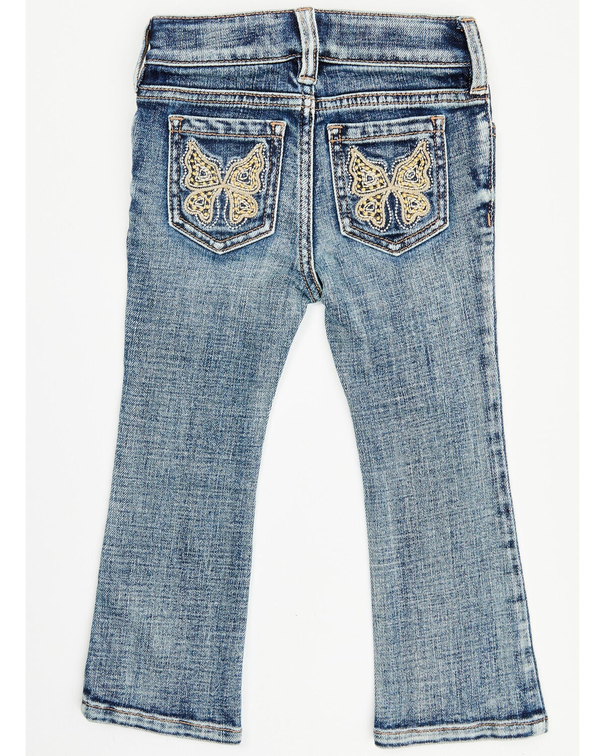 Shyanne Toddler Girls' Dawn Studded Back Bootcut Stretch Denim Jeans, Dark Wash, hi-res