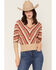 Image #1 - Shyanne Women's Vera Striped Dolman Sweater, Khaki, hi-res