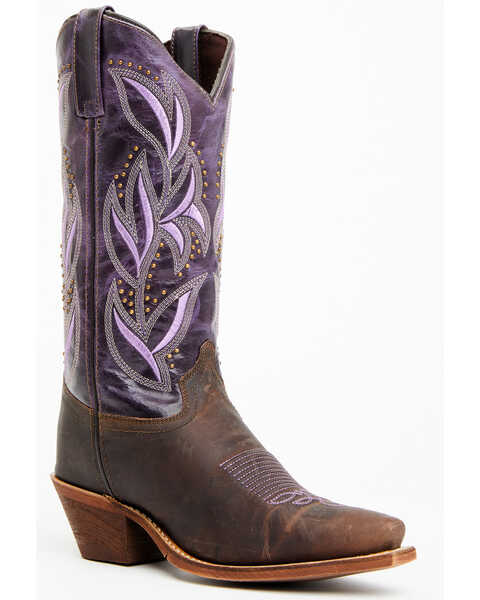 Image #1 - Laredo Women's Larissa Performance Western Boots - Snip Toe , Purple, hi-res