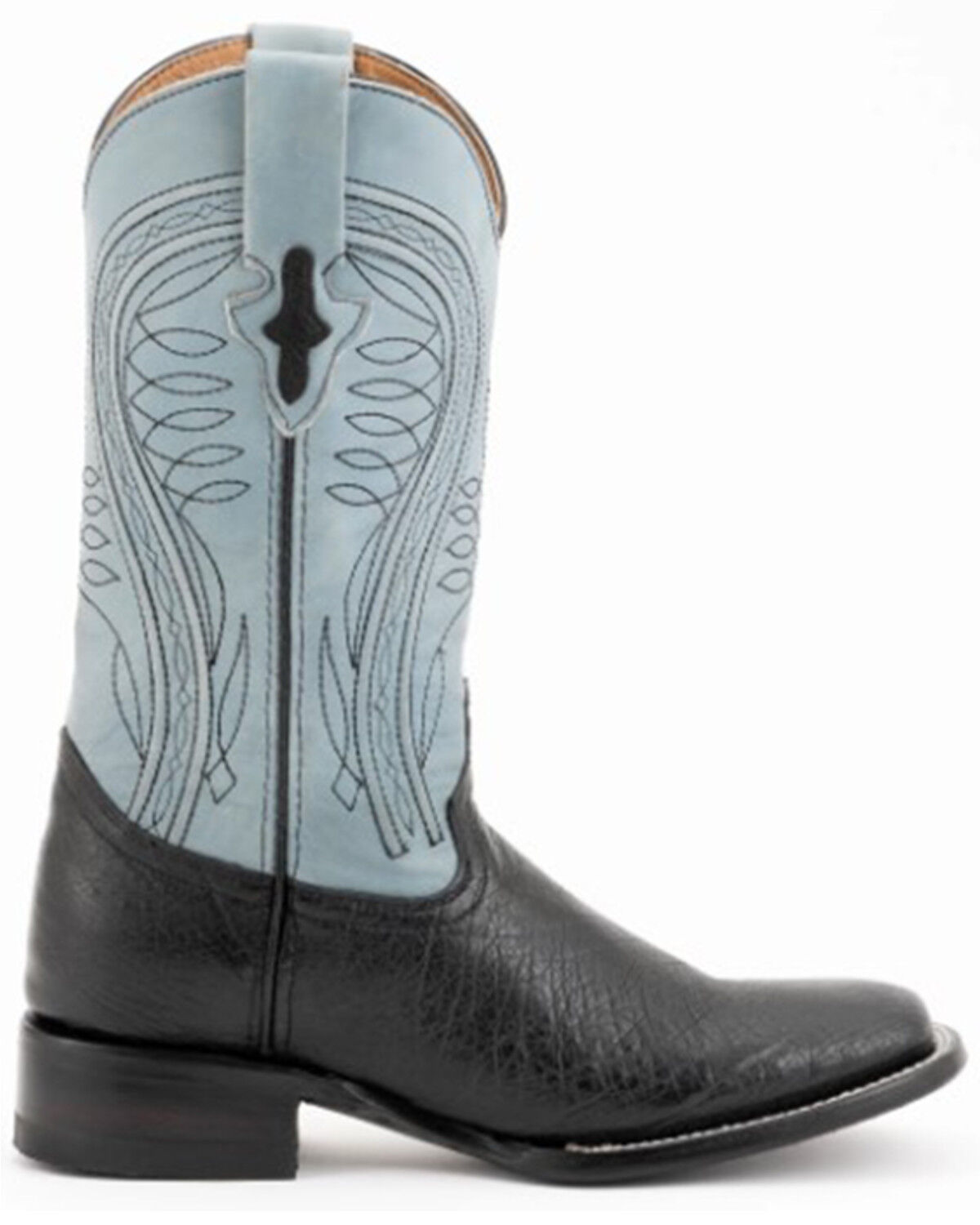 Image #4 - Ferrini Men's Smooth Quill Ostrich Exotic Boots - Broad Square Toe, Black, hi-res