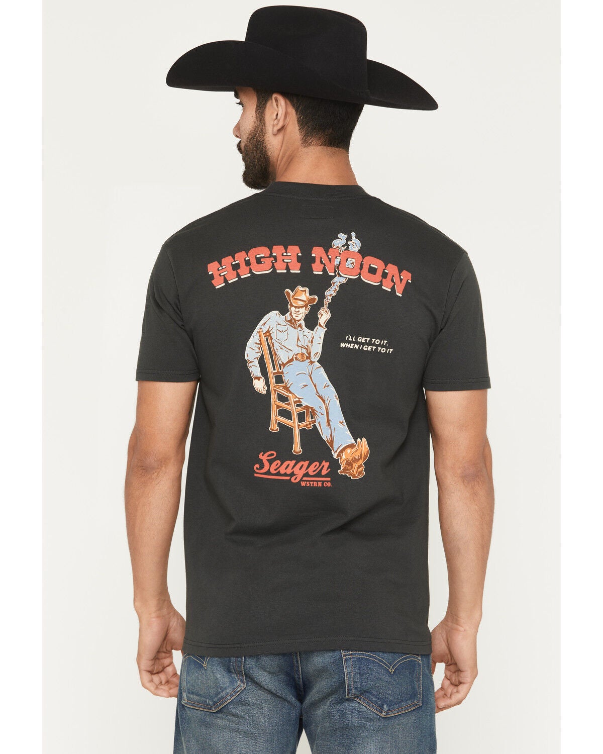 Seager Men's High Noon Short Sleeve Graphic T-Shirt, Black, hi-res