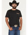 Image #2 - Wrangler Men's Boot Barn Exclusive Pastel Cowboy Short Sleeve Graphic T-Shirt, Black, hi-res