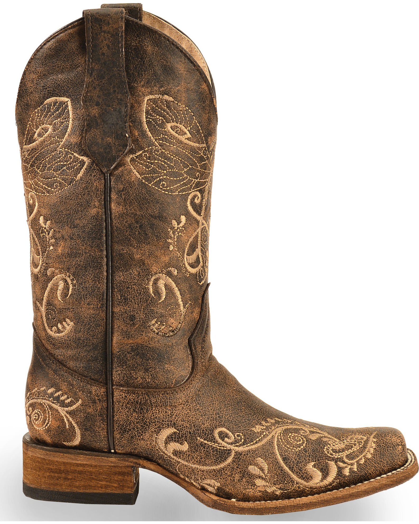 Circle G Women s Dragonfly Embroidered Western Boots Square Toe Sheplers