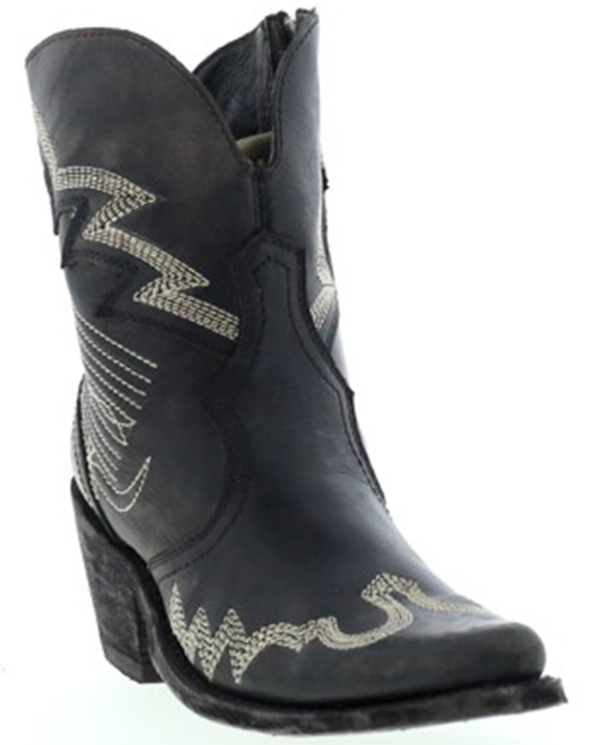 Image #1 - Liberty Black Women's Side Bug & Wrinkle Mosel Short Western Boots - Snip Toe, Black, hi-res