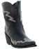 Image #1 - Liberty Black Women's Side Bug & Wrinkle Mosel Short Western Boots - Snip Toe, Black, hi-res