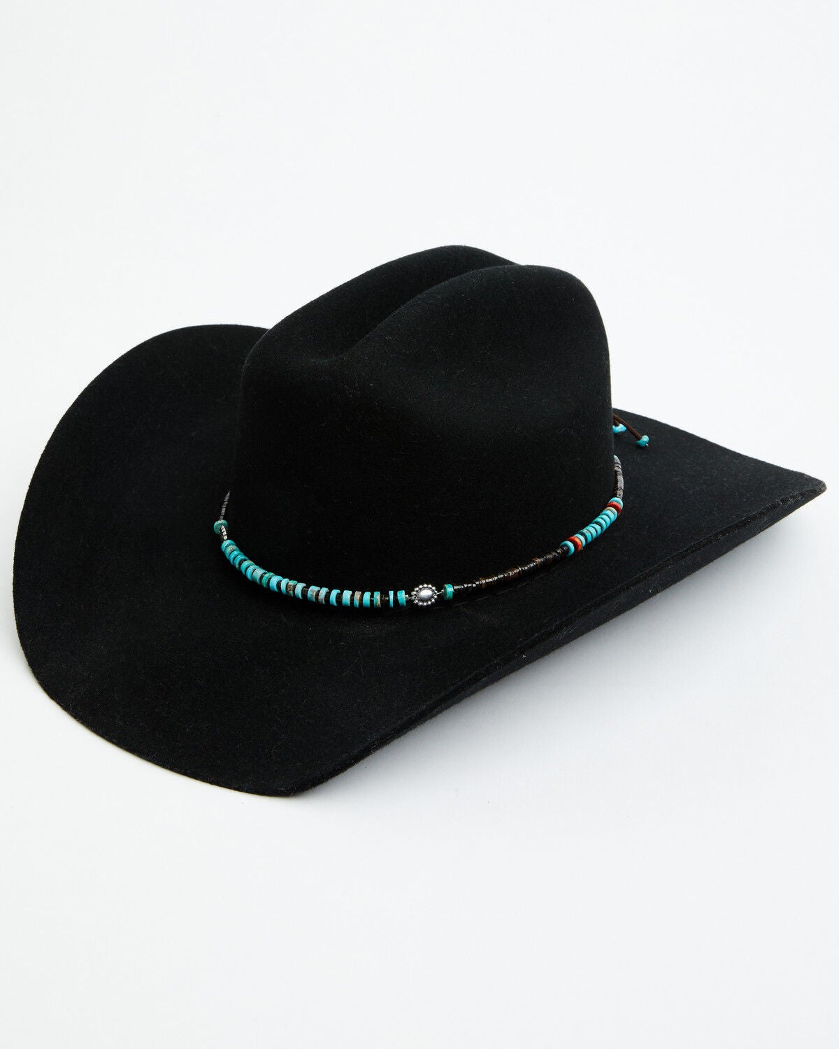 Paige Wallace Beaded Hat Band, Brown, hi-res