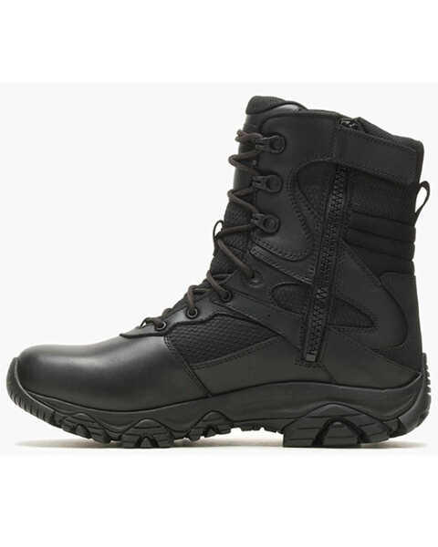 Image #3 - Merrell Men's Moab 3 8" Tactical Response Zip Waterproof Boots - Round Toe , Black, hi-res
