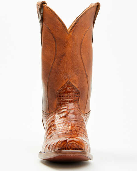Image #4 - Cody James Black 1978® Men's Mason Exotic Caiman Belly Western Boots - Square Toe , Cognac, hi-res