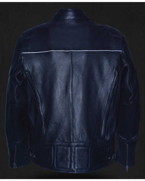 Image #8 - Milwaukee Leather Men's Heated Scooter Jacket - 4X, Black, hi-res