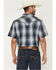 Image #4 - Cody James Men's Weed Wacker Plaid Print Short Sleeve Snap Western Shirt - Tall, Blue, hi-res