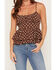 Image #3 - Originality Women's Boot Barn Exclusive Polka Dot Tie-Back Tank Top, Brown, hi-res