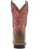 Image #5 - Smoky Mountain Women's Odessa Western Boots - Broad Square Toe , Red, hi-res