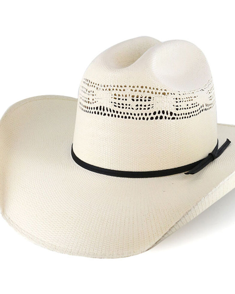 Cody James Cattleman's Crease Straw Western Hat, Natural, hi-res