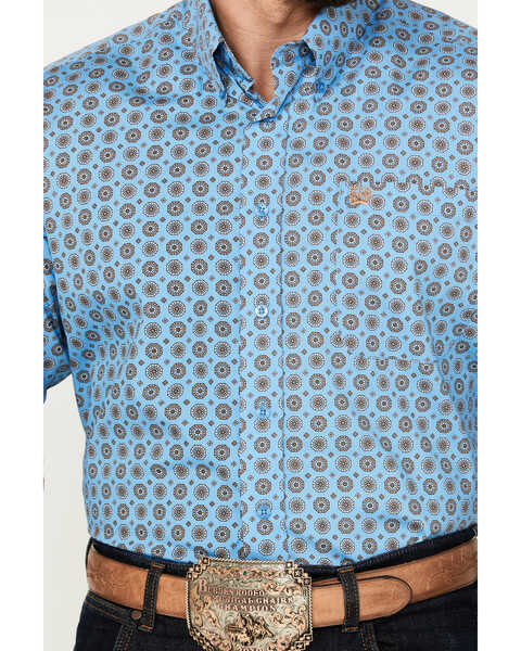 Image #3 - Cinch Men's Medallion Print Long Sleeve Button-Down Western Shirt, Blue, hi-res