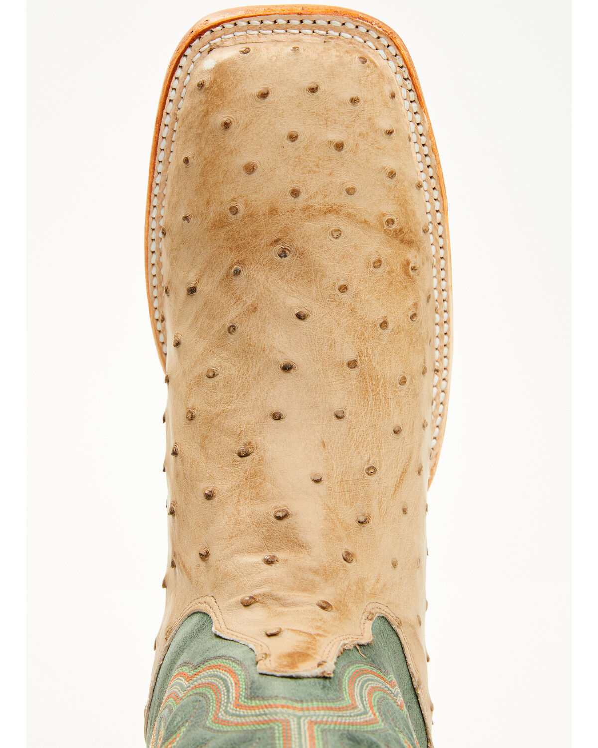 Image #6 - Justin Men's Chisolm Exotic Ostrich Western Boots - Broad Square Toe, Tan, hi-res
