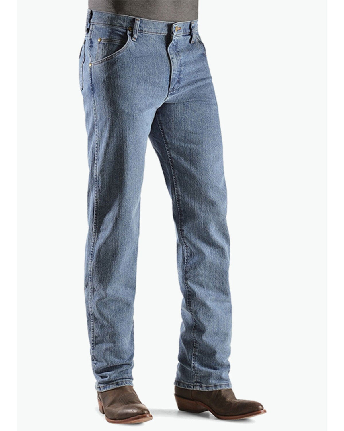 Image #2 - Wrangler Men's Premium Performance Advanced Comfort Cowboy Cut&reg; Stretch Denim Jeans - Tall, Blue, hi-res