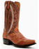 Image #1 - Dan Post Men's Exotic Ostrich Leg Western Boots - Snip Toe, Cognac, hi-res