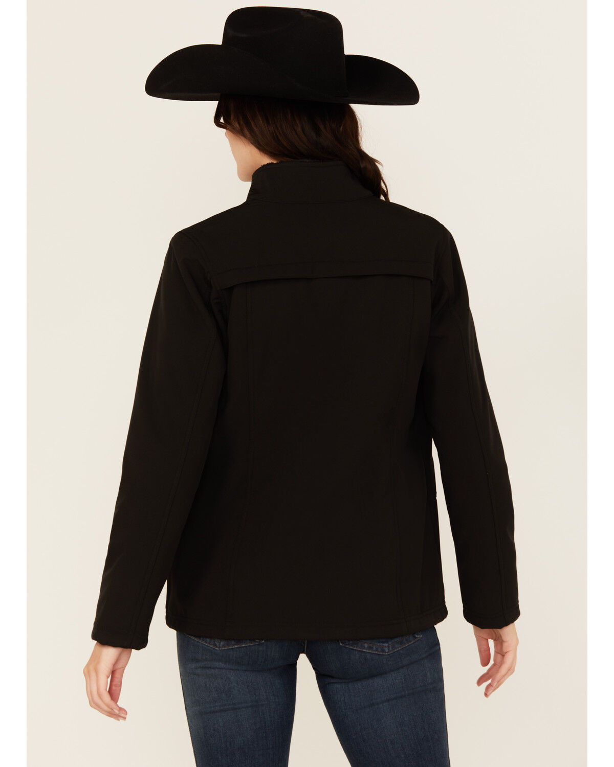 Image #4 - Shyanne Women's Solid Softshell Lined Zip-Up Jacket, Black, hi-res