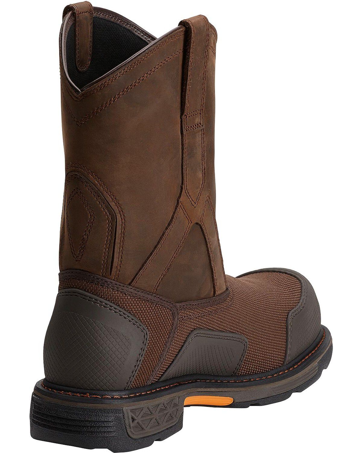 Image #3 - Ariat Men's Overdrive XTR H20 Pull On Work Boots - Steel Toe, Brown, hi-res