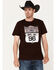 Image #1 - Cinch Men's Camp Yee-Haw Route 96 Sign Graphic T-Shirt, Burgundy, hi-res