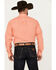 Ariat Men's Wrinkle Free Winston Plaid Print Button-Down Long Sleeve Western Shirt, Coral, hi-res