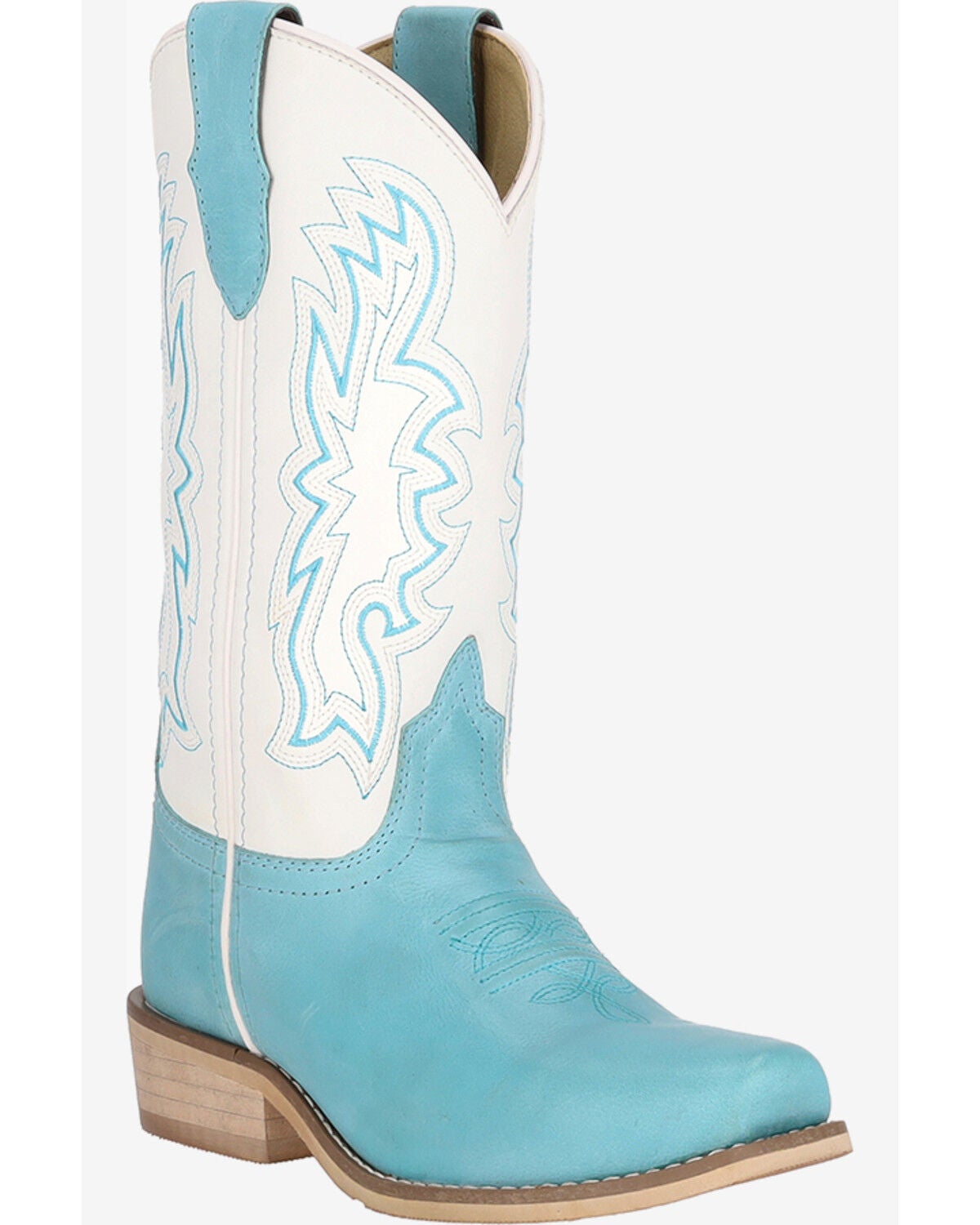 Image #1 - Smoky Mountain Girls' Wichita Western Boots - Square Toe, Light Blue, hi-res
